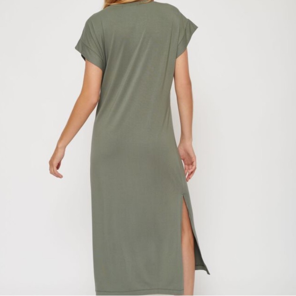 SOLD | Odyssey Grey | Zoe Maxi T-Shirt Dress - Picture 7 of 7